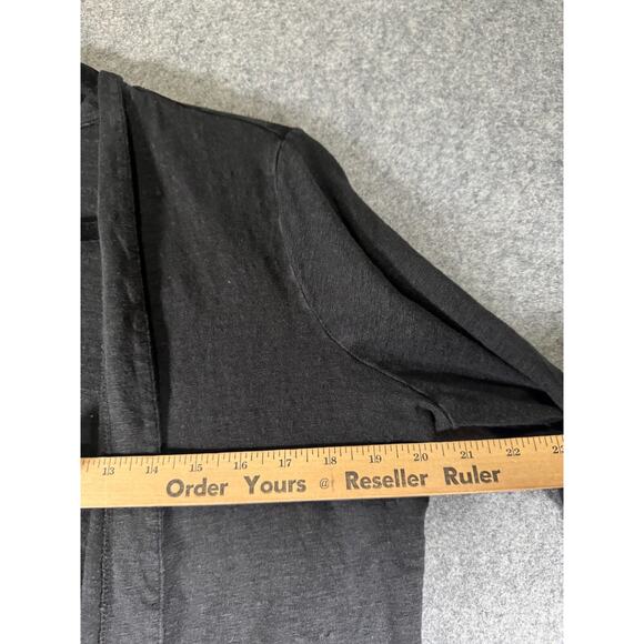 Chico's Sweater Women Large Black Linen Blend Long Sleeve Cardigan Natural - Picture 4 of 7